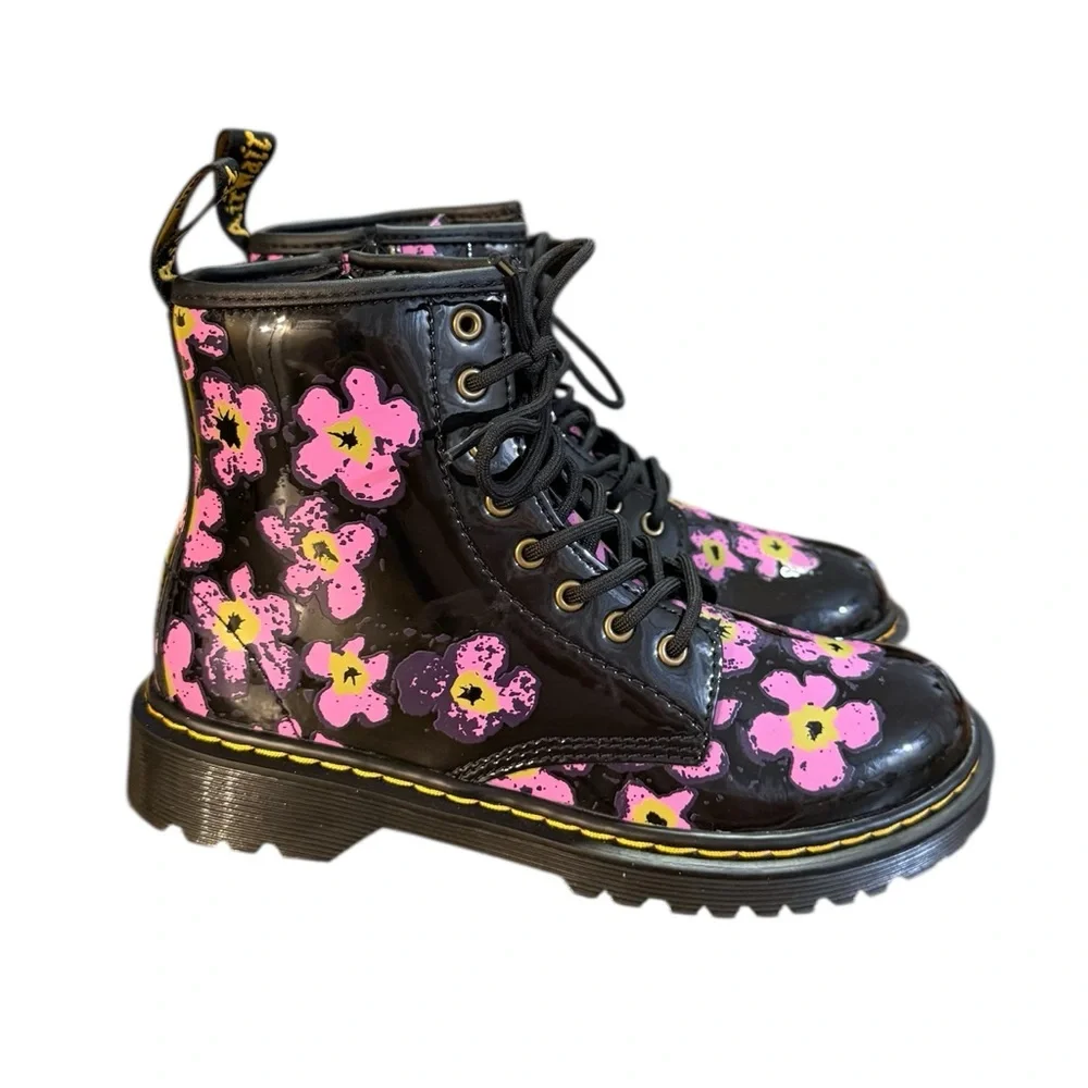 Dr. Martens Pansey Fayre 1460 Combat Boot Junior Size 3
